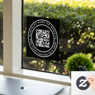 QR Code   Modern Stylish Scannable Window Cling