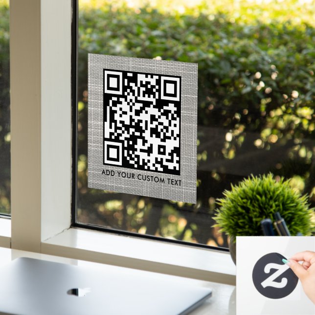 QR Code | Modern Stylish Scannable Window Cling (Office)