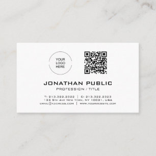 QR Code Modern Template Elegant Barcode Trendy Business Card
