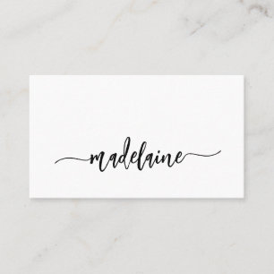 QR Code Modern White Black Elegant  Business Card