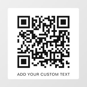 QR Code Modern white Stylish Scannable Window Cling