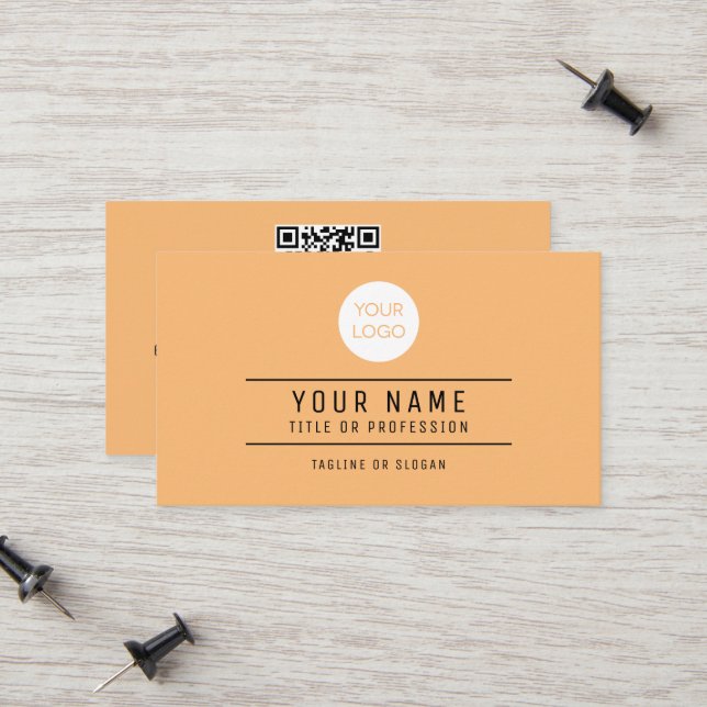 QR Code Name Professional Logo Harmony Warmth Calling Card (Front/Back In Situ)