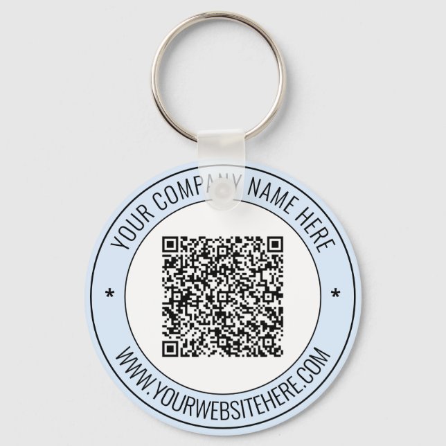 QR Code Name Website Business Promotional Keychain (Front)