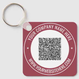 QR Code Name Website Colours Promotional Keychain