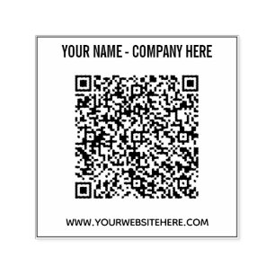 QR Code Name Website Personalised Business Stamp