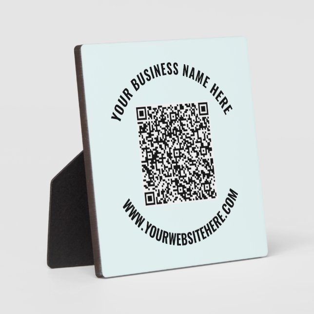 QR Code Name Website Plaque Business Promotional (Front)