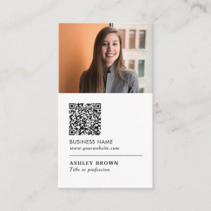 QR code networking modern logo real estate Business Card