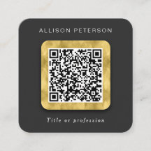 QR code networking simple modern gold Square Squar