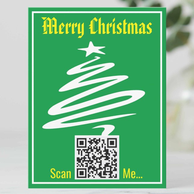 QR Code on a Christmas Postcard (Creator Uploaded)