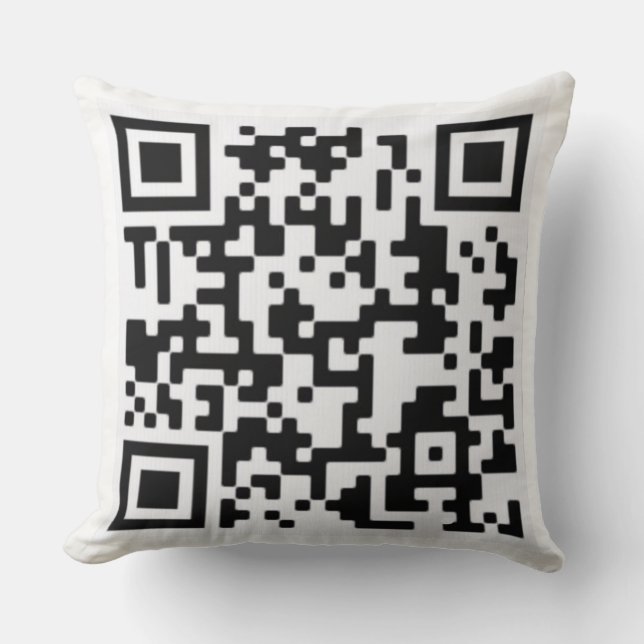 QR Code on a Throw Pillow (Front)