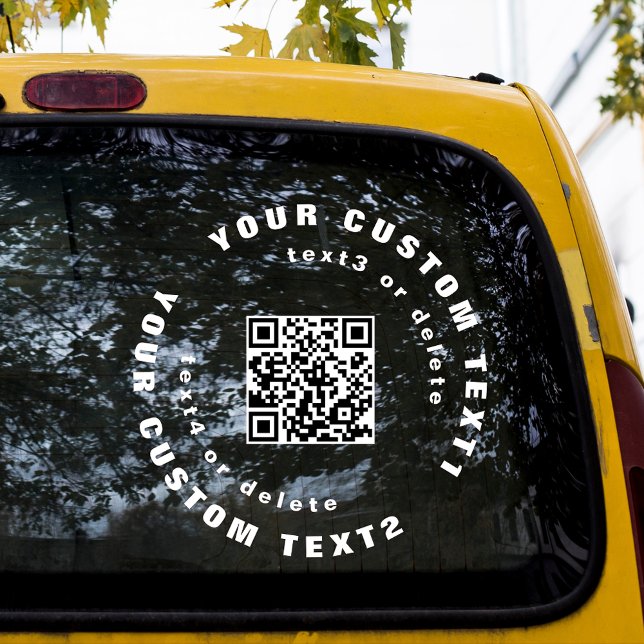 QR code on Clear Vinyl Car Window Bumper Sticker (Creator Uploaded)