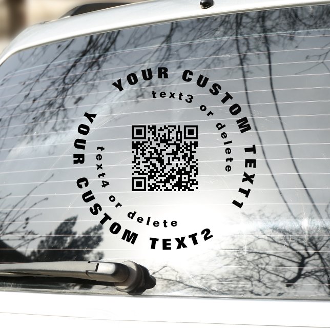 QR code on Clear Vinyl circle Car Window Bumper St (Creator Uploaded)