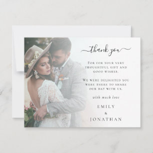 QR Code Online Wedding Photo Gallery Thank You  Card