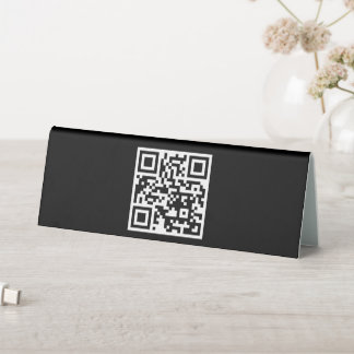 QR Code Only 6"x2" Table Tent Sign