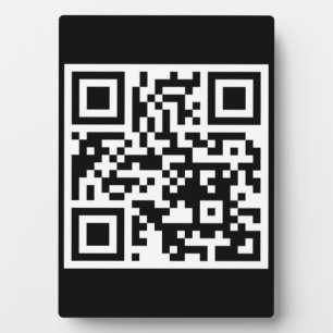 QR Code Only Rectangle Tabletop Plaque with Easel