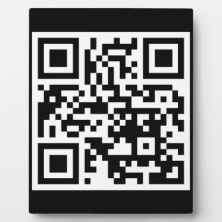 QR Code Only Wide Rectangle Tabletop Plaque