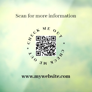 QR code Opaque Window Cling