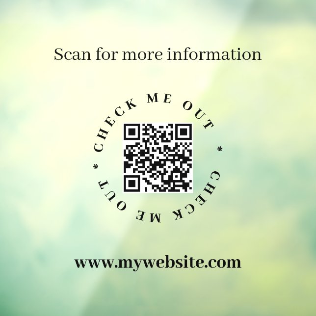 QR code Opaque Window Cling (Sheet 3)