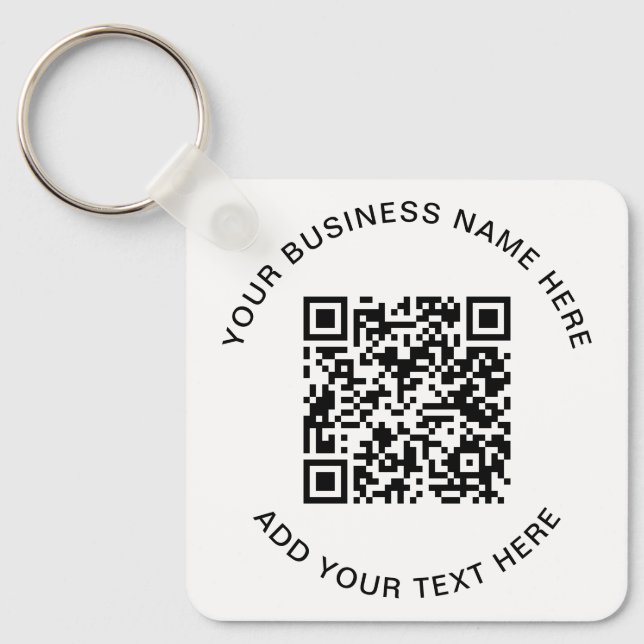 QR Code or Logo Promotional Key Ring (Front)