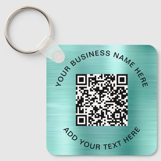 QR Code or Logo Promotional Mint Key Ring (Front)