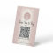 QR Code Pay Here Rose Gold Glitter Custom Logo