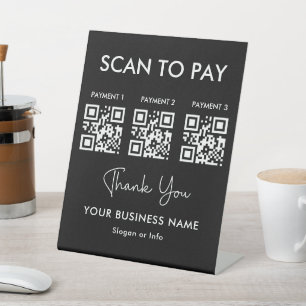 QR Code Payment Scan to Pay Business Pedestal Sign