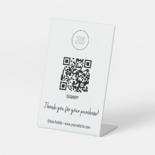 QR Code Payment Your Logo Pay Here Business Pedestal Sign