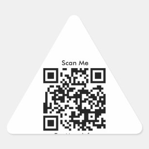 QR Code personalised Triangle Sticker