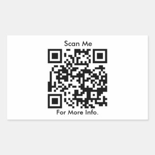QR Code personalized Rectangular Sticker