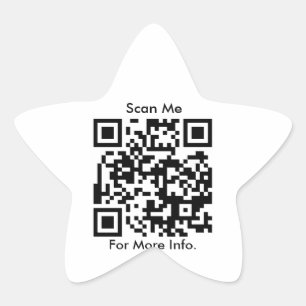 QR Code personalized Star Sticker