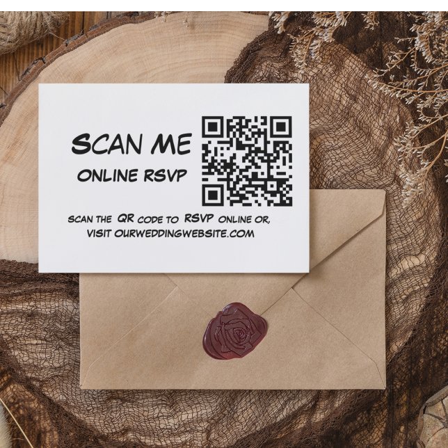 QR Code Photo Black & White Enclosure Card (Creator Uploaded)