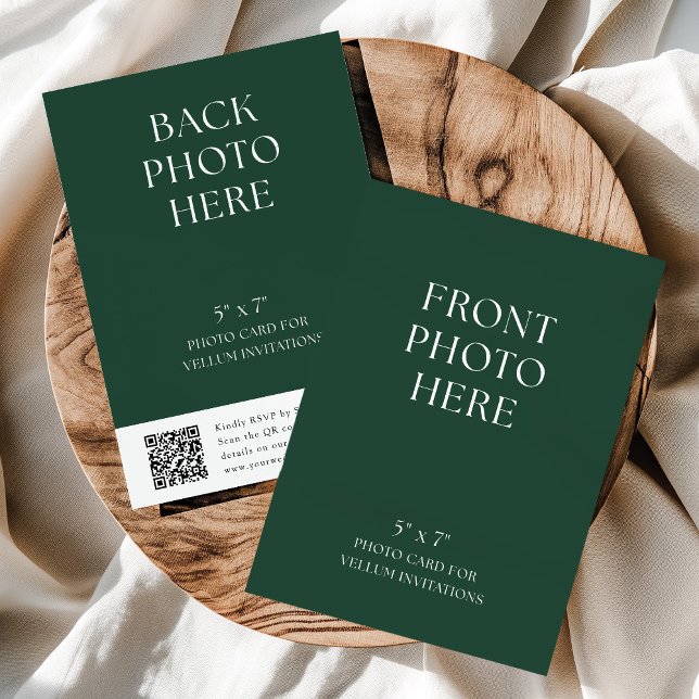 QR Code Photo Card for Vellum Wedding Invitations (Creator Uploaded)