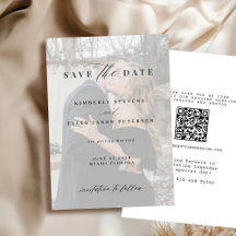 QR CODE photo overlay elegant modern wedding