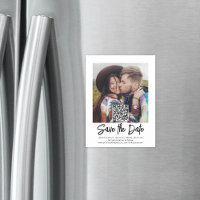 QR Code Photo Overlay Modern Wedding Save the Date
