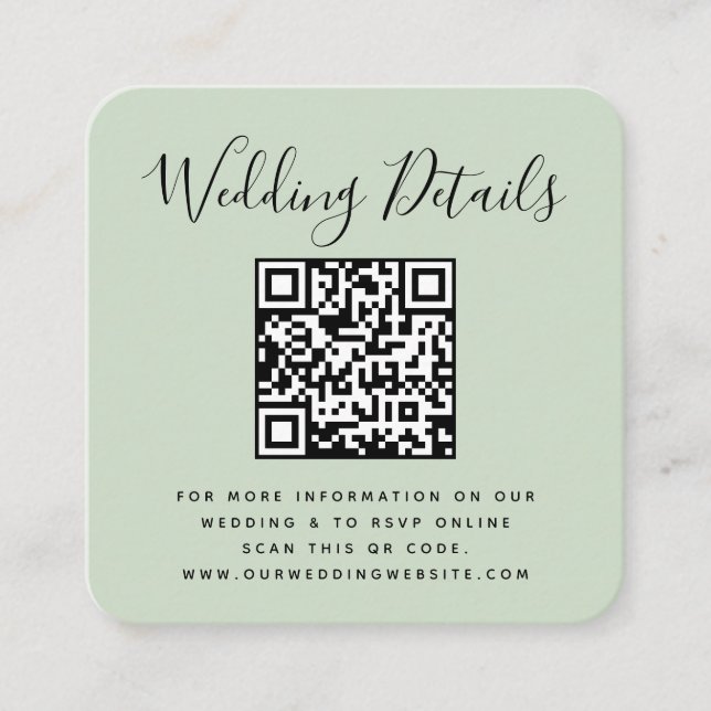  QR Code Photo RSVP  Enclosure Card (Front)
