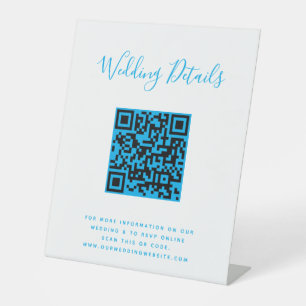 QR Code Photo RSVP Pedestal Sign