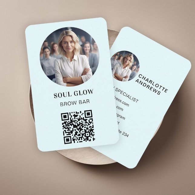 QR-Code, Photo, Salon Business Card (Creator Uploaded)