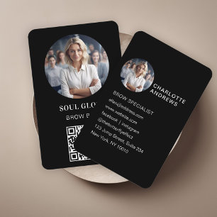 QR-Code, Photo, Salon Business Card