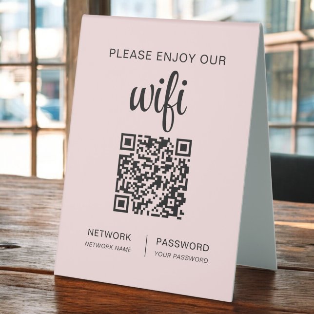 QR Code Pink Please Enjoy Our Wifi (Creator Uploaded)