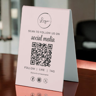 QR Code Pink Scan To Follow Us on Social Network