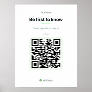 QR Code Poster for Restaurants and Shops, 18x24
