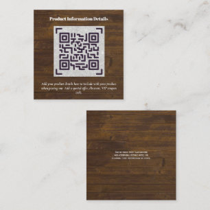 QR Code Product Packaging Warranty Details Coupon Enclosure Card