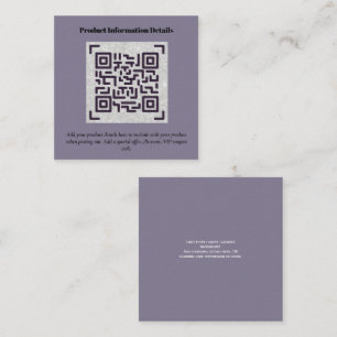 QR Code Product Packaging Warranty Details Coupon Enclosure Card