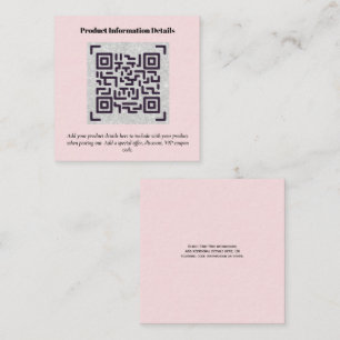 QR Code Product Packaging Warranty Details Coupon Enclosure Card