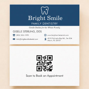 QR Code Professional Dental Office Dentistry Business Card