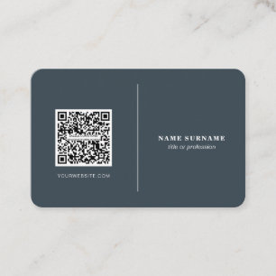 QR code professional minimalist social media clean Business Card