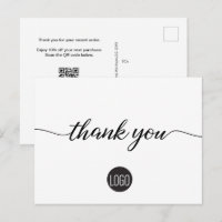 QR code promo thank you for your order business
