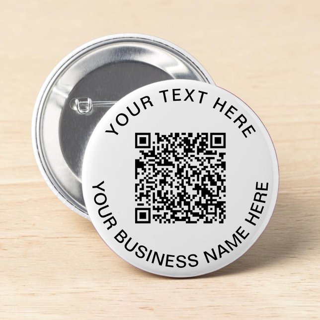 QR Code Promotional 6 Cm Round Badge (QR Code Promotional Button Pin)