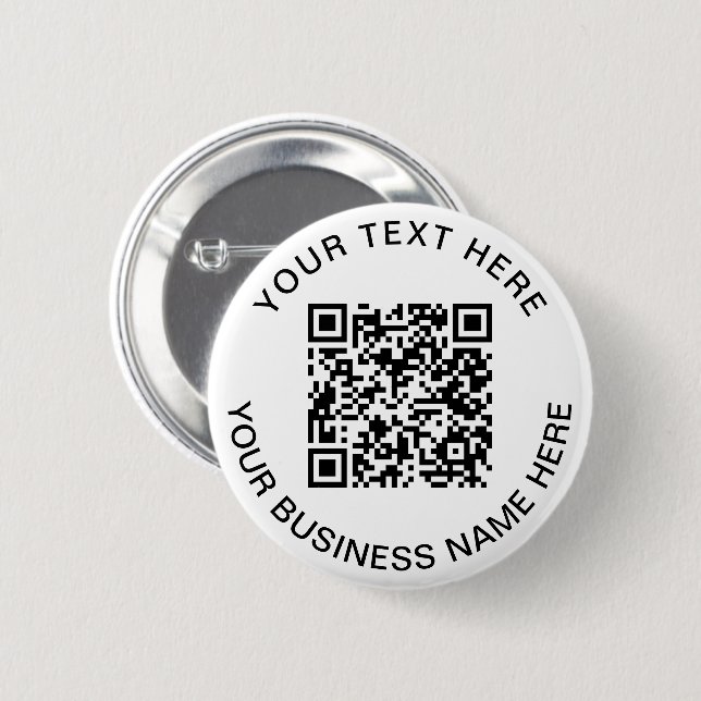 QR Code Promotional 6 Cm Round Badge (Front & Back)