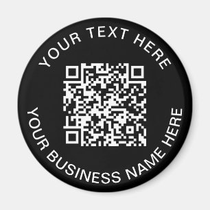 QR Code Promotional Black Magnet